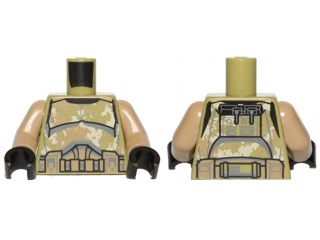 Torso SW Armor Camouflage Kashyyyk Clone Trooper Pattern / Dark Tan Arms / Black Hands