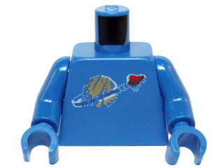 Torso with Classic Space Logo with Simulated Wear Pattern / Blue Arms / Blue Hands