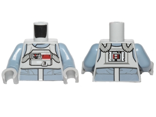Torso SW AT-AT Driver with Sand Blue Jumpsuit, Bib with Breathing Apparatus and Pipes on Back Pattern / Sand Blue Arms / Light Bluish Gray Hands