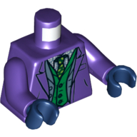 Torso Batman Suit with Green and Sand Blue Vests and Green and Lime Tie Pattern (Joker) / Dark Purple Arms / Dark Blue Hands