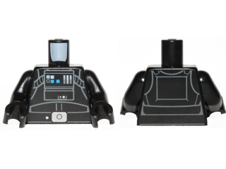 Torso SW TIE Pilot, Detailed with Back Printing Pattern (Rebels Cartoon Style) / Black Arms / Black Hands