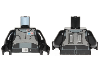 Torso SW Imperial Agent with Armor Vest Pattern (Agent Kallus) / Black Arms / Black Hands