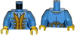Torso Pirate Governor's Daughter Pattern / Medium Blue Arms / Yellow Hands