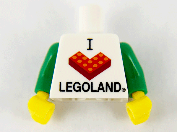 Torso I Brick LEGOLAND Pattern / Green Arms / Yellow Hands