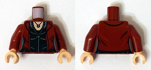 Torso Female Jacket over Black Top with Necklace Pattern (Scarlet Witch) / Dark Red Arms / Light Nougat Hands