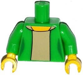 Torso Simpsons Female Jacket over Tan Shirt Pattern / Bright Green Arms / Yellow Hands