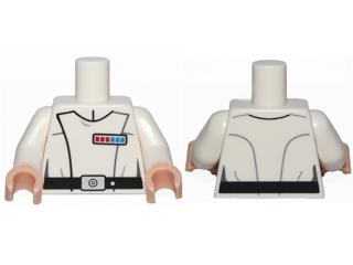 Torso SW Imperial Officer 7 Pattern (Admiral Yularen) / White Arms / Light Nougat Hands