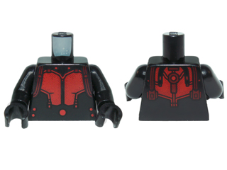 Torso Ant-Man Dark Red Body Suit Pattern / Black Arms / Black Hands