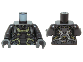 Torso Ant-Man Silver Armor and Yellow Honeycomb Pattern / Pearl Dark Gray Arms / Dark Bluish Gray Hands