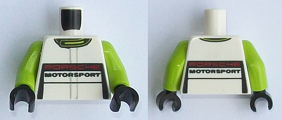Torso Speed Champions with Porsche Motorsport Pattern / Lime Arms / Black Hands