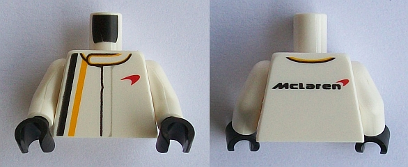 Torso Speed Champions with McLaren Logo Pattern / White Arms / Black Hands