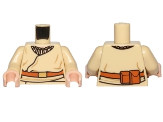 Torso SW Layered Shirt, Brown Belt with Gold Buckle, Pouches on Reverse Pattern / Tan Arms / Light Nougat Hands