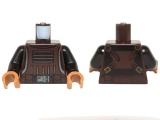 Torso SW Vest with Body Armor with 4 Straps, Buckles and Utility Belt Pattern / Black Arms / Medium Nougat Hands