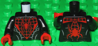 Torso Spider-Man Costume 5 Pattern (Miles Morales) / Black Arms / Red Hands