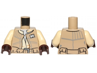 Torso SW Rebel Vest over Tan Shirt and Belt with Pockets Pattern / Tan Arms / Dark Brown Hands