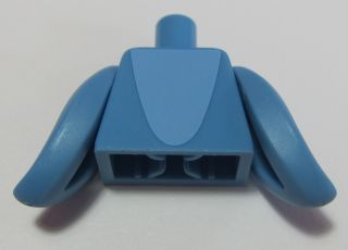 Torso Light Blue Parabola Shaped Center Panel Pattern (Shark Suit) / Medium Blue Fins