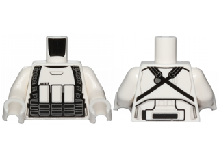 Torso SW Armor Stormtrooper Ep. 7 with Black Ammunition and  Utility Belts Pattern / White Arms / White Hands