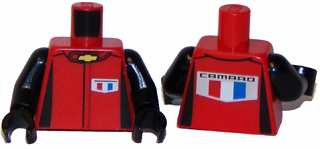 Torso Racing Suit with Chevrolet Logo on Front and 'CAMARO' on Back Pattern / Black Arms / Black Hands