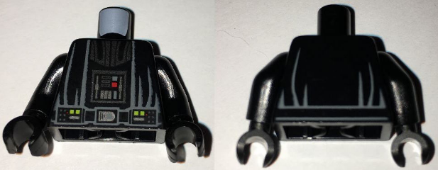 Torso SW Darth Vader TIE Advanced Pattern / Black Arms / Black Hands
