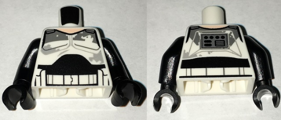 Torso SW Armor Commander Wolffe, Dirt Stains Pattern (Rebels) / Black Arms / Black Hands