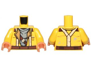 Torso SW Jacket with Suspenders and Gray Undershirt Pattern (Rowan) / Yellow Arms / Nougat Hands