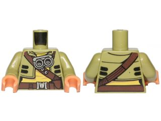 Torso SW Female Jacket with Brown Diagonal Belt and Goggles Pattern (Kordi) / Olive Green Arms / Nougat Hands