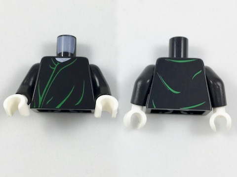 Torso Harry Potter Voldemort with Green Robe Lines Pattern / Black Arms / White Hands