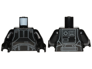 Torso SW Imperial Death Trooper Armor Pattern / Black Arms / Black Hands