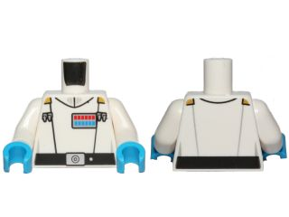 Torso SW Imperial Officer 9 Pattern (Admiral Thrawn) / White Arms / Dark Azure Hands