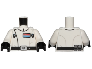 Torso SW Imperial Officer 10 Pattern (Director Krennic) / White Arms / Black Hands