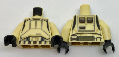 Torso SW Scarif Stormtrooper Armor Pattern / Tan Arms / Black Hands