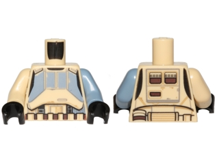 Torso SW Shoretrooper Captain Armor Pattern / Sand Blue Arm Left / Tan Arm Right / Black Hands