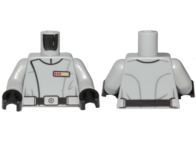 Torso SW Imperial Officer 13 Pattern / Light Bluish Gray Arms / Black Hands