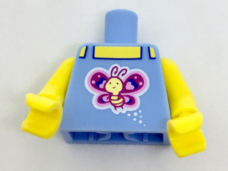 Torso Tank Top with Butterfly Pattern / Yellow Arms / Yellow Hands