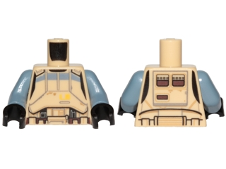 Torso SW Scarif Stormtrooper Armor Pattern / Sand Blue Arms / Black Hands