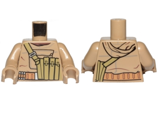 Torso SW Hoodie Jacket with Large Central Pocket and Olive Green Pocket on Shoulder Strap Pattern (Resistance Trooper) / Dark Tan Arms / Dark Tan Hands