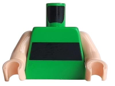 Torso Horizontal Black Stripe Pattern / Light Nougat Arms / Light Nougat Hands