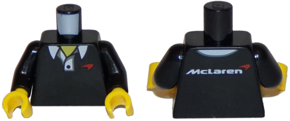 Torso Speed Champions with McLaren Logo Polo Shirt Pattern / Black Arms / Yellow Hands