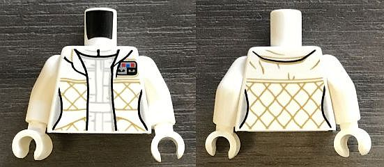 Torso SW Checkered Jacket with White Undershirt and Belt Pattern (Leia) / White Arms / White Hands