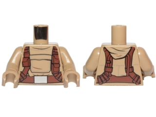 Torso SW Hoodie Jacket with Large Central Pocket and Reddish Brown Utility Belts Pattern (Resistance Trooper) / Dark Tan Arms / Dark Tan Hands