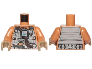 Torso SW Resistance Pilot Flight Suit with Straps and Brown Hose Pattern / Medium Nougat Arms / Dark Tan Hands