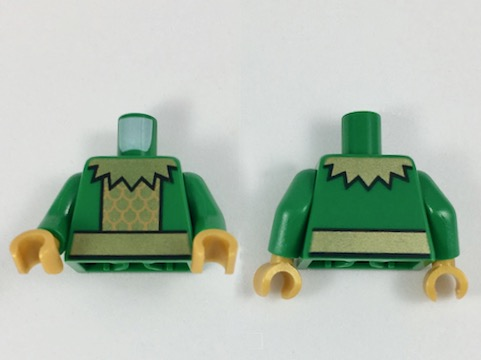 Torso Gold Scalloped Collar, Plate Armor, and Belt Pattern / Green Arms / Pearl Gold Hands