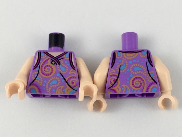 Torso Paisley Tank Top with One Button Pattern / Light Nougat Arms / Light Nougat Hands