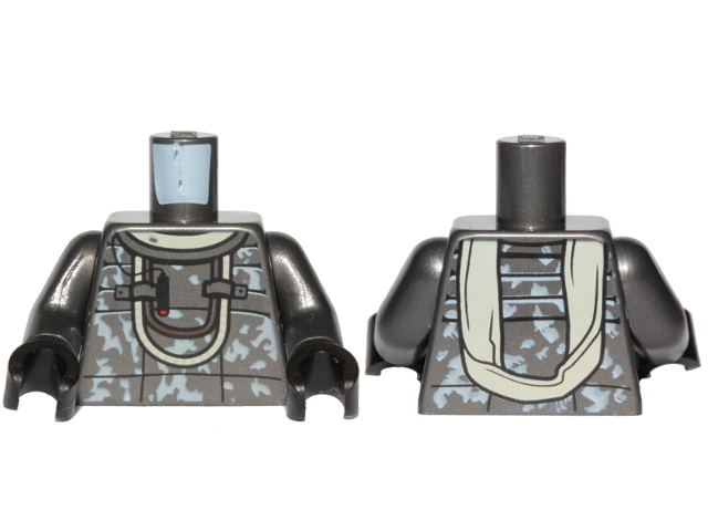 Torso SW Jacket with Front Panel, Warp on Back and Dirt Stains Pattern (Rebolt) / Pearl Dark Gray Arms / Black Hands