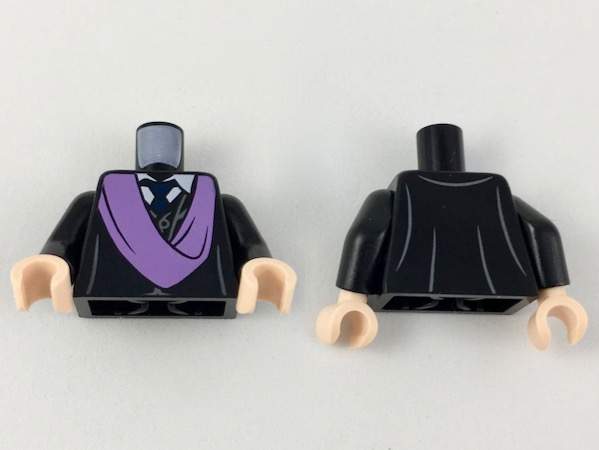 Torso Robe with Medium Lavender Sash, White Collar with Dark Blue Tie Pattern / Black Arms / Light Nougat Hands