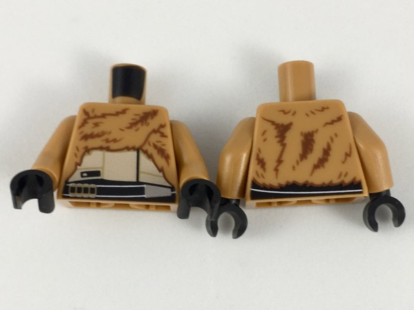 Torso Fur Coat over Tan Top, Black Belt with 4 Cartridges Pattern / Medium Nougat Arms / Black Hands