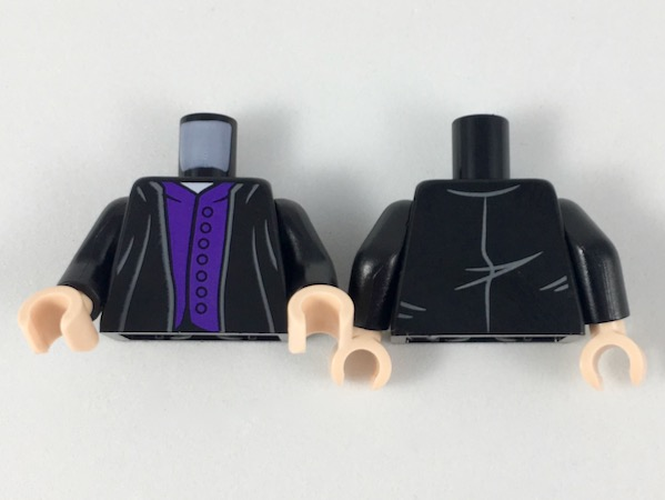 Torso Robe over Dark Purple Vest with 7 Buttons Pattern / Black Arms / Light Nougat Hands