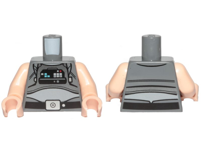 Torso SW Pilot with Pearl Dark Gray Vest and Black Front Panel Pattern / Light Nougat Arms / Light Nougat Hands