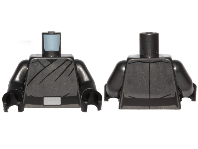 Torso SW First Order General Wrap-Around Tunic and Black Belt Pattern / Pearl Dark Gray Arms / Black Hands