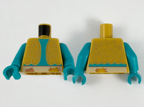 Torso Vest with Gold Leaves, Dark Turquoise Chest, Tan Belt with Copper Highlights Pattern / Dark Turquoise Arms / Dark Turquoise Hands